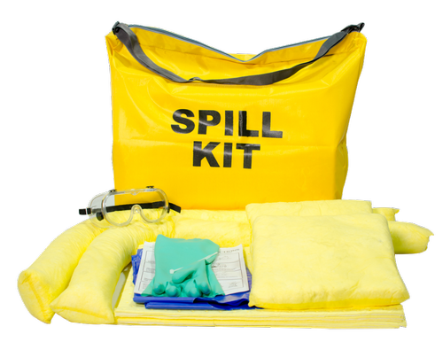 Emergency spill response kits and cleanup equipment