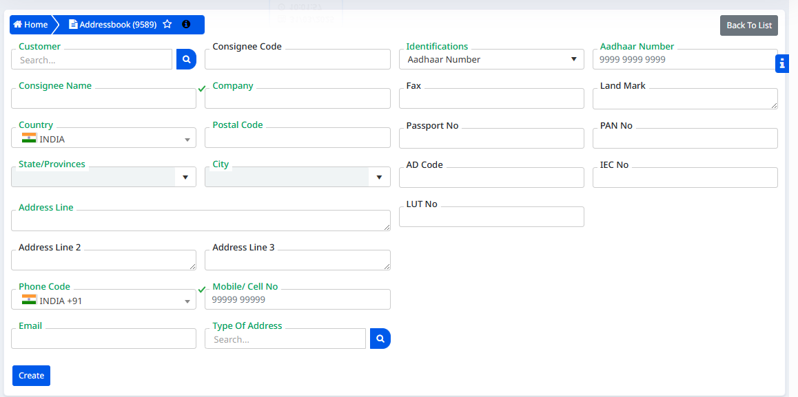 New Address Book Interface