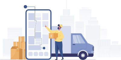 Delivery Status Dashboard showing real-time tracking and POD management
