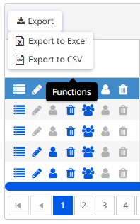 Customer functions widget