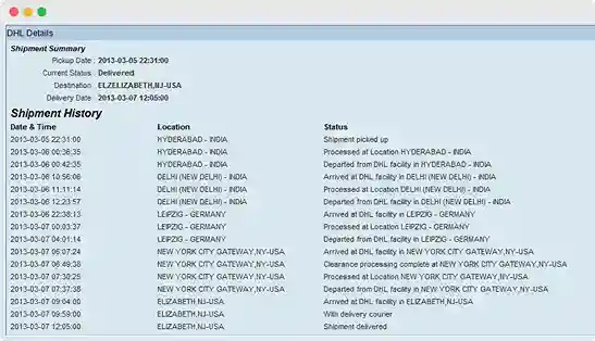 Tracking Details