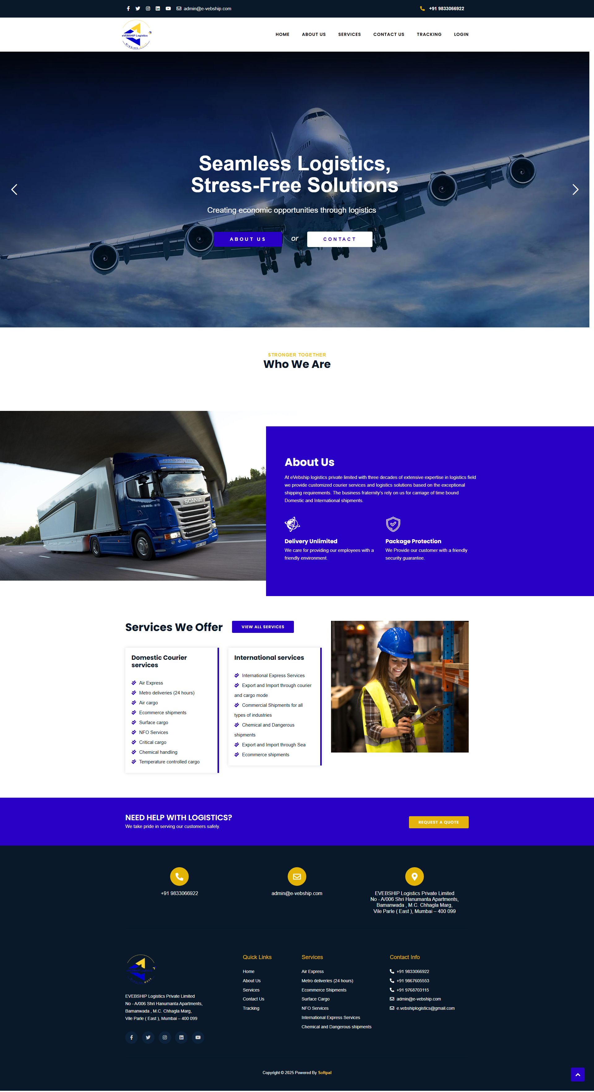 EVEBSHIP LOGISTICS — project built by Softpal
