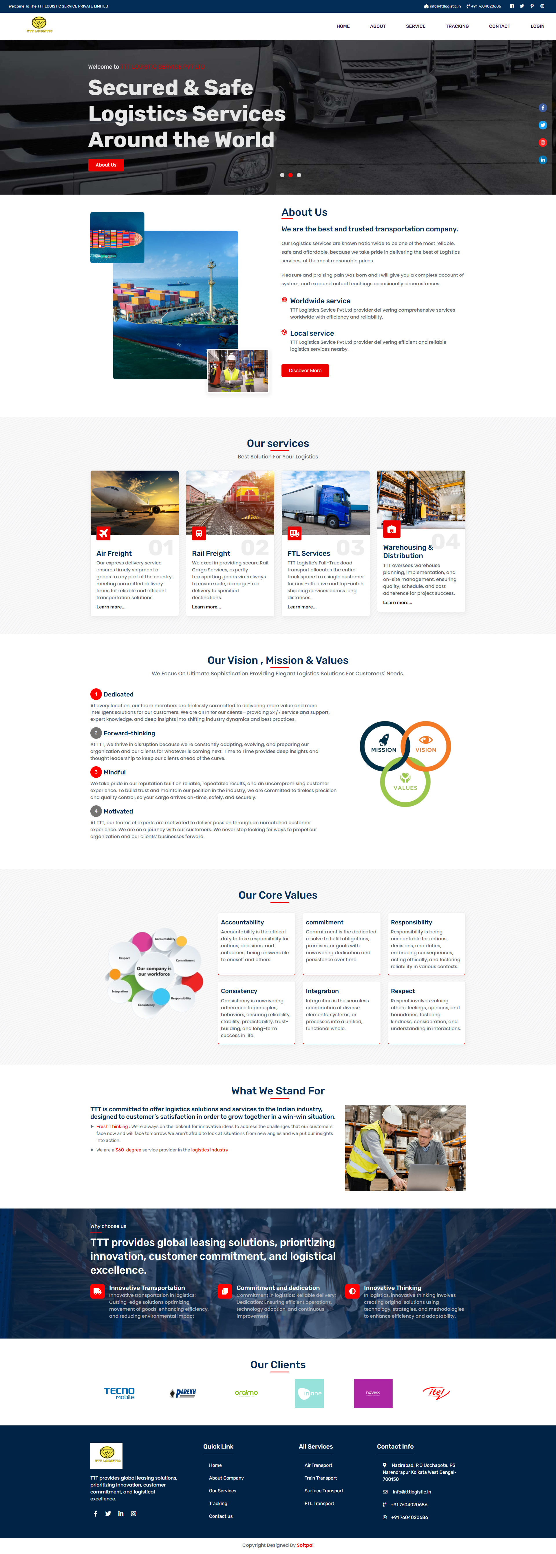 TTT Logistics — project built by Softpal