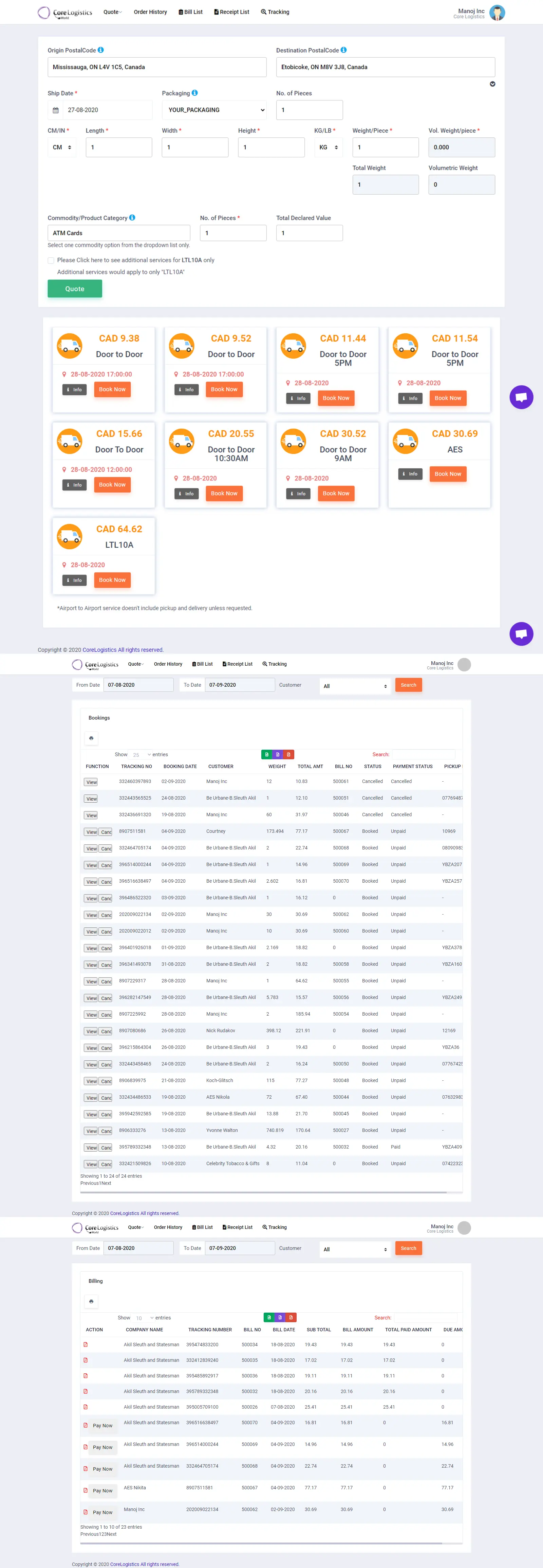 corelogistics image — project built by Softpal