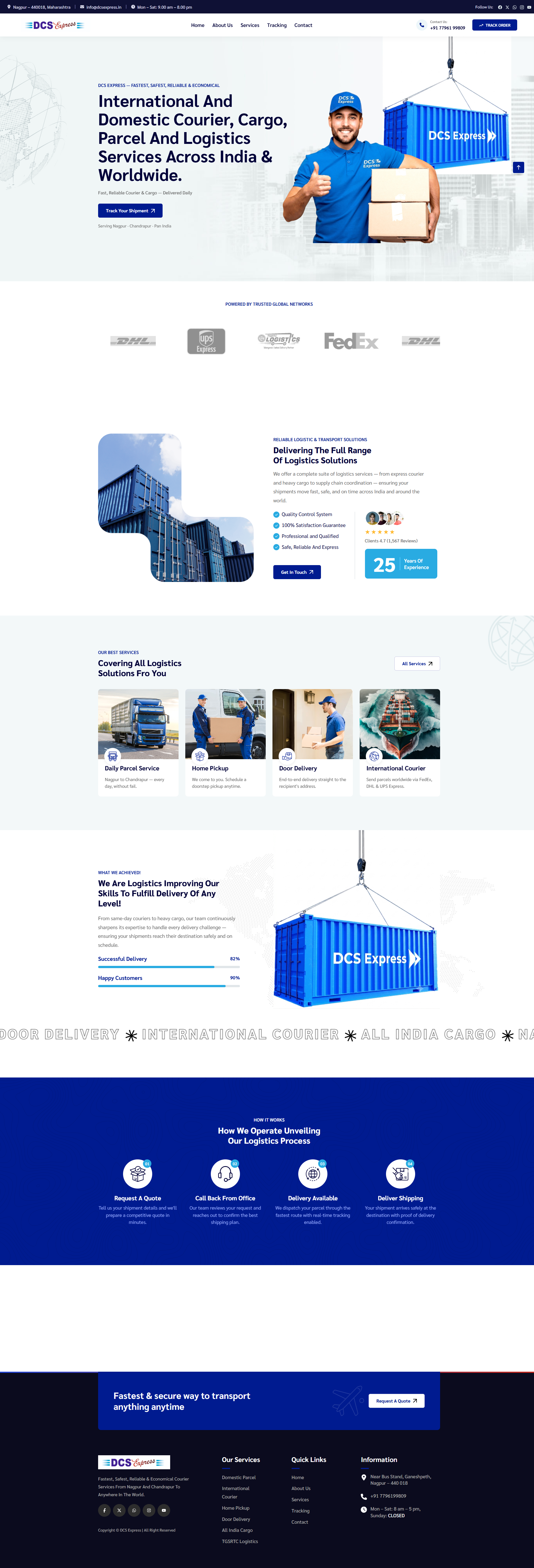 dcsexpress.in img — project built by Softpal