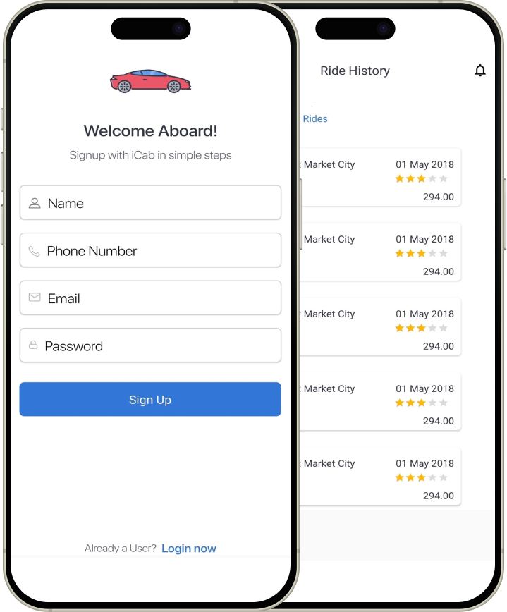 Softpal Cab app — on-demand cab booking