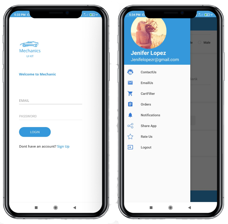 Softpal Mechanic UI Kit — modern mechanic mobile application