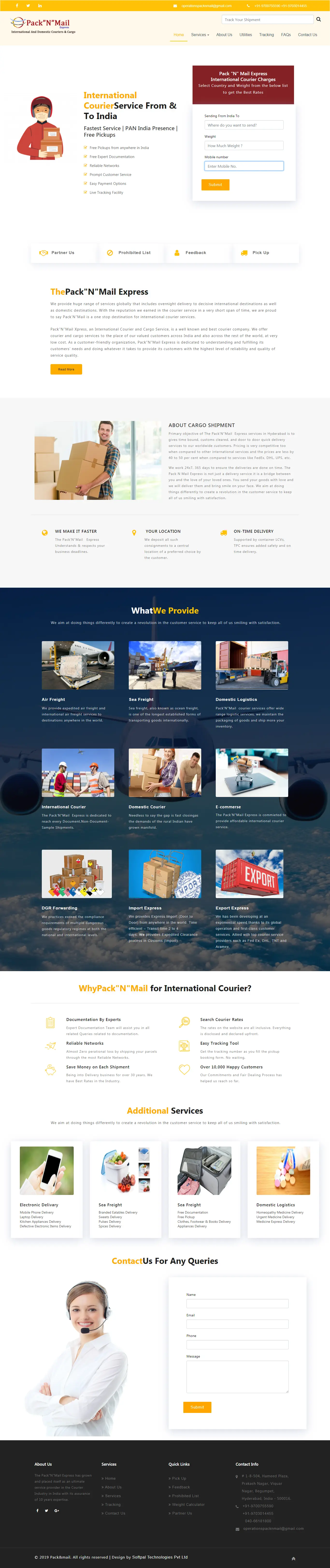 packnmail in — project built by Softpal